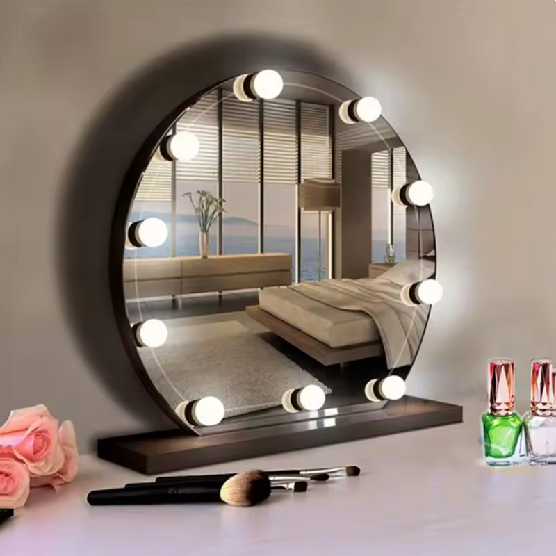 Home Theater Bathroom - Lâmpada de Maquiagem Hollywood com Espelho