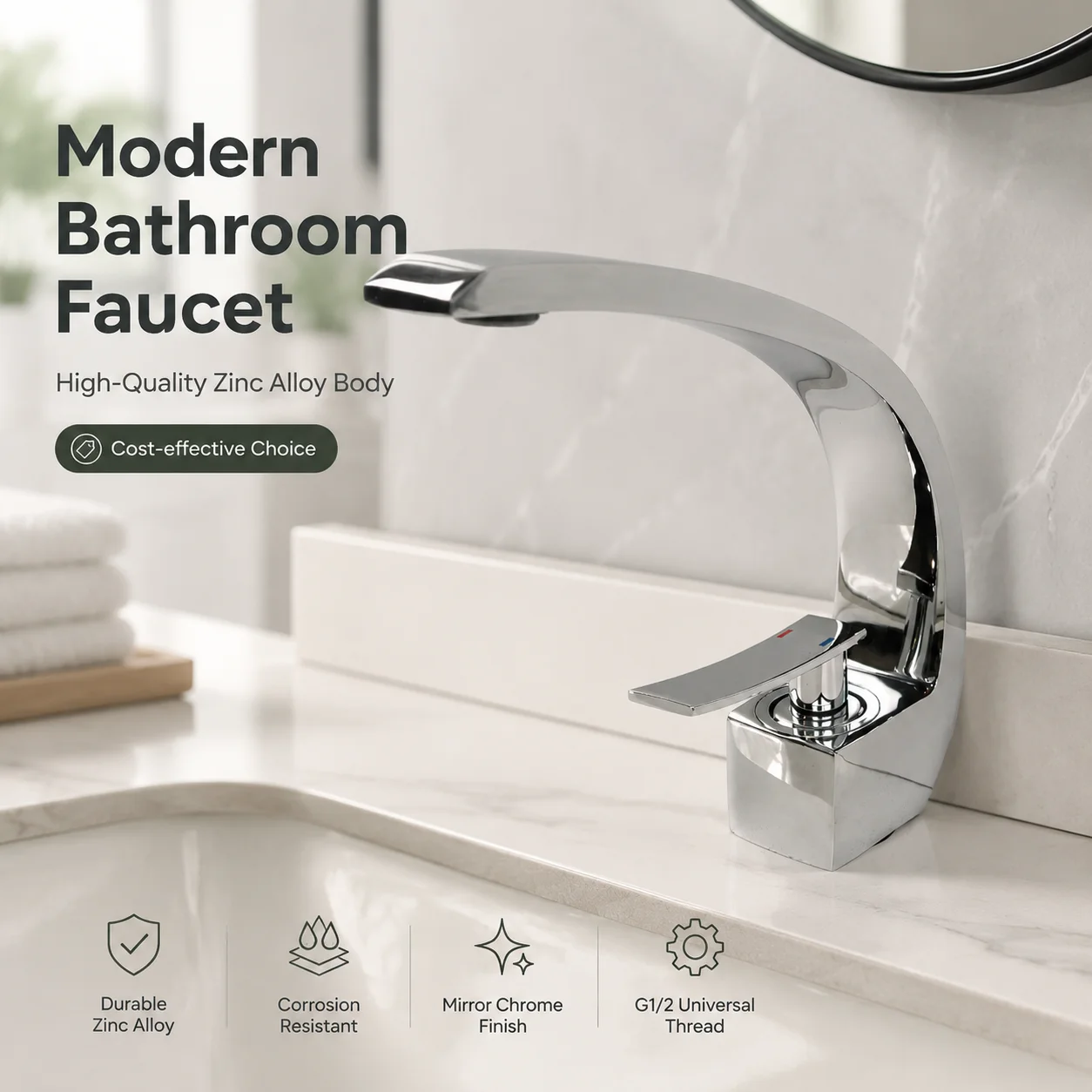 Home Theater Bathroom - Torneira de Lavabo de Liga de