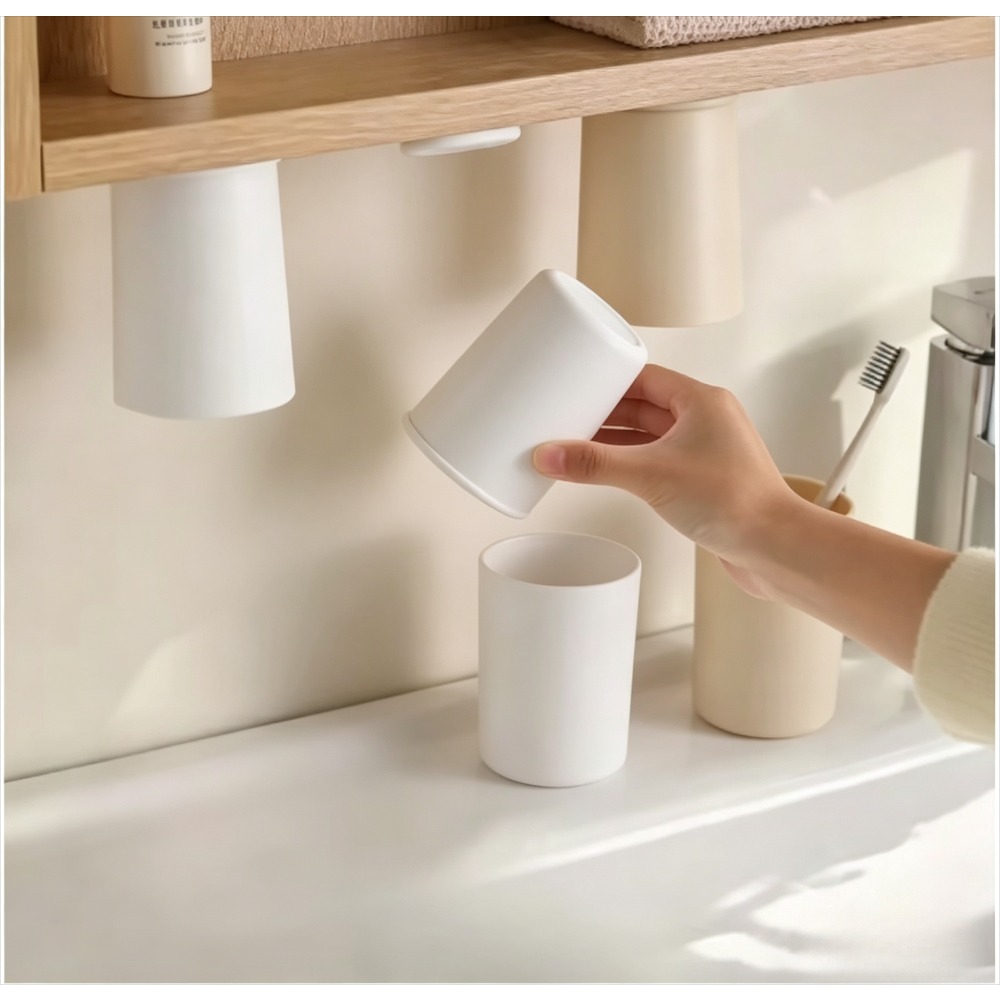 Home Theater Bathroom - Copo Magnético Invertido para Enxaguante Bucal,