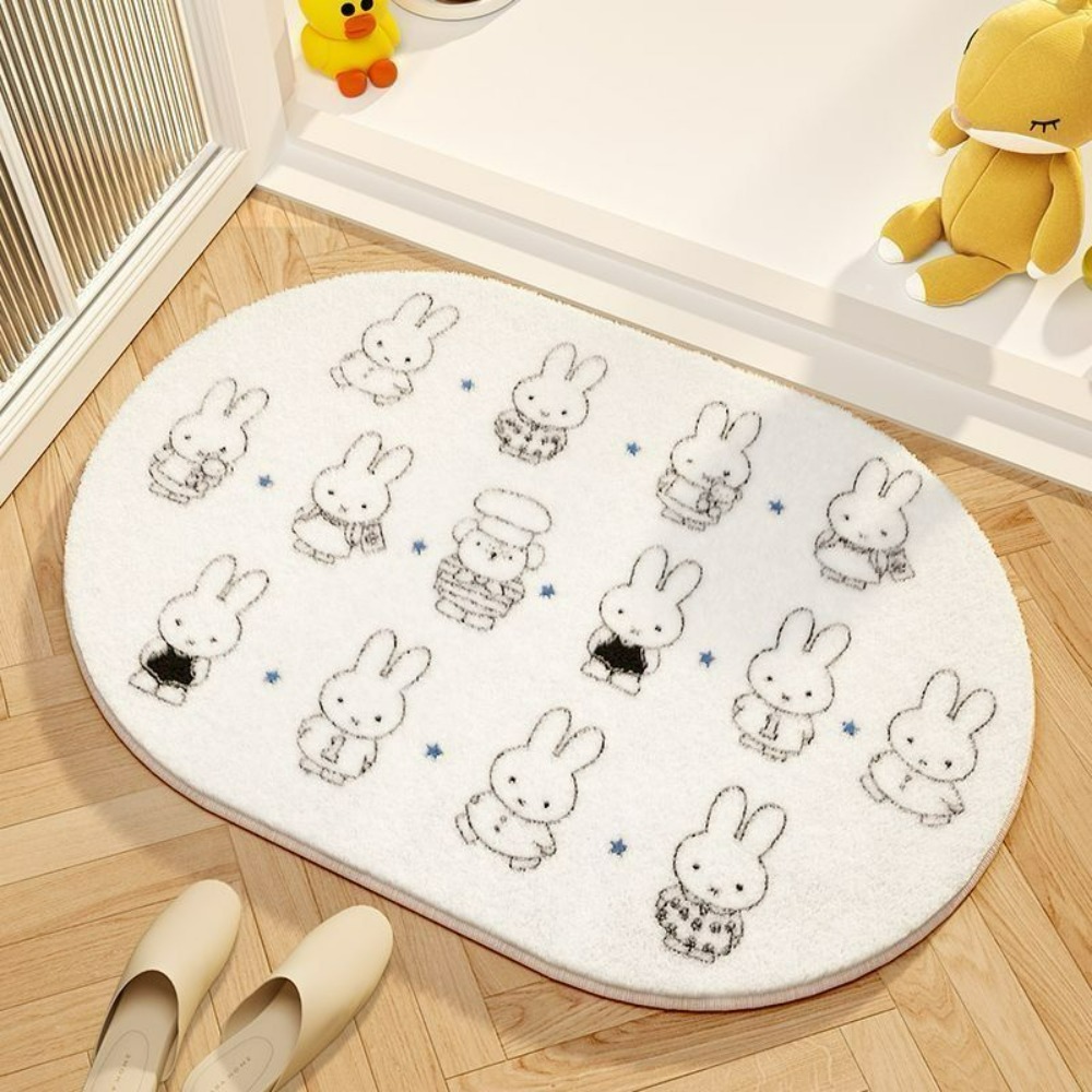 Home Goods Bathroom Accessories - Tapete de Chão Miffy Cartoon, Macio,