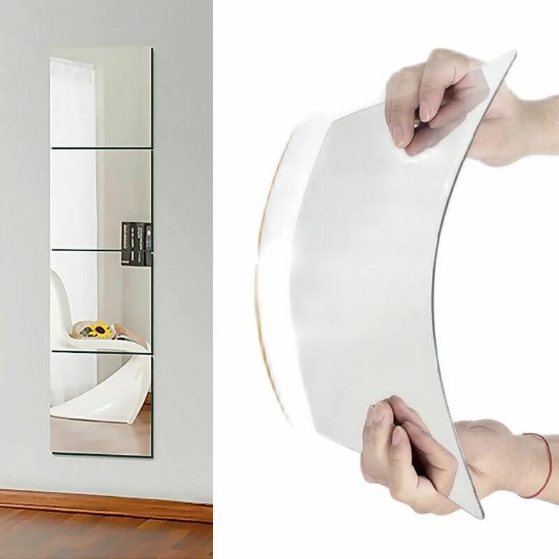 Home Theater Bathroom - Adesivos de espelho autoadesivos acrílicos 3D,