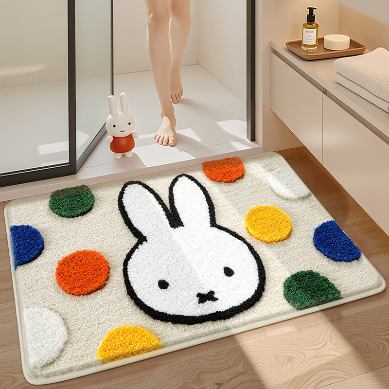 Home Goods Bathroom Accessories - Tapete de Chão Kawaii Miffy, Tapete