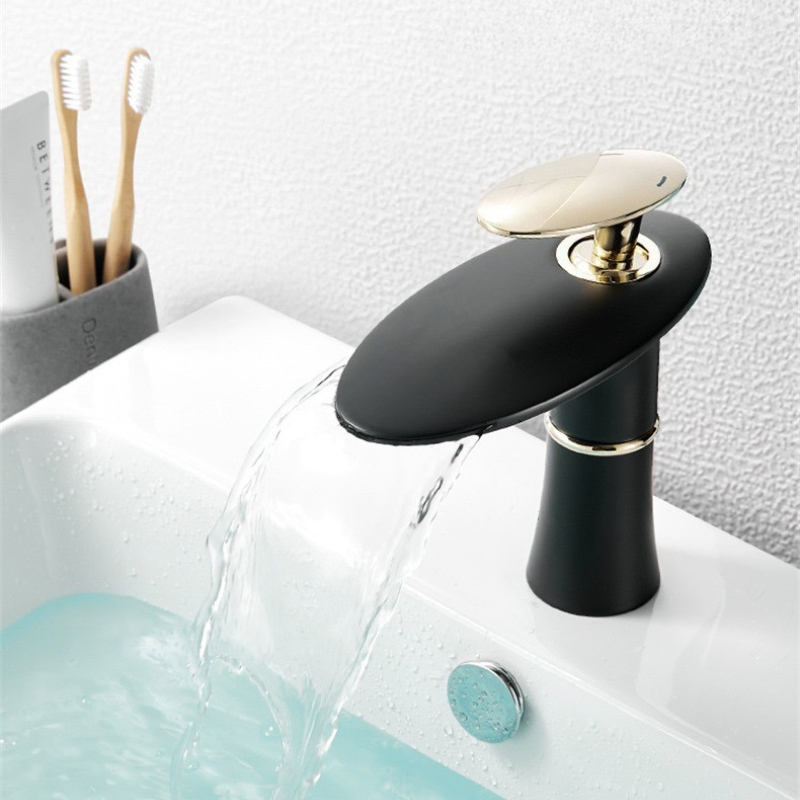 Home Hardware Bathroom Faucets - Branco/preto ouro cachoeira torneira da bacia