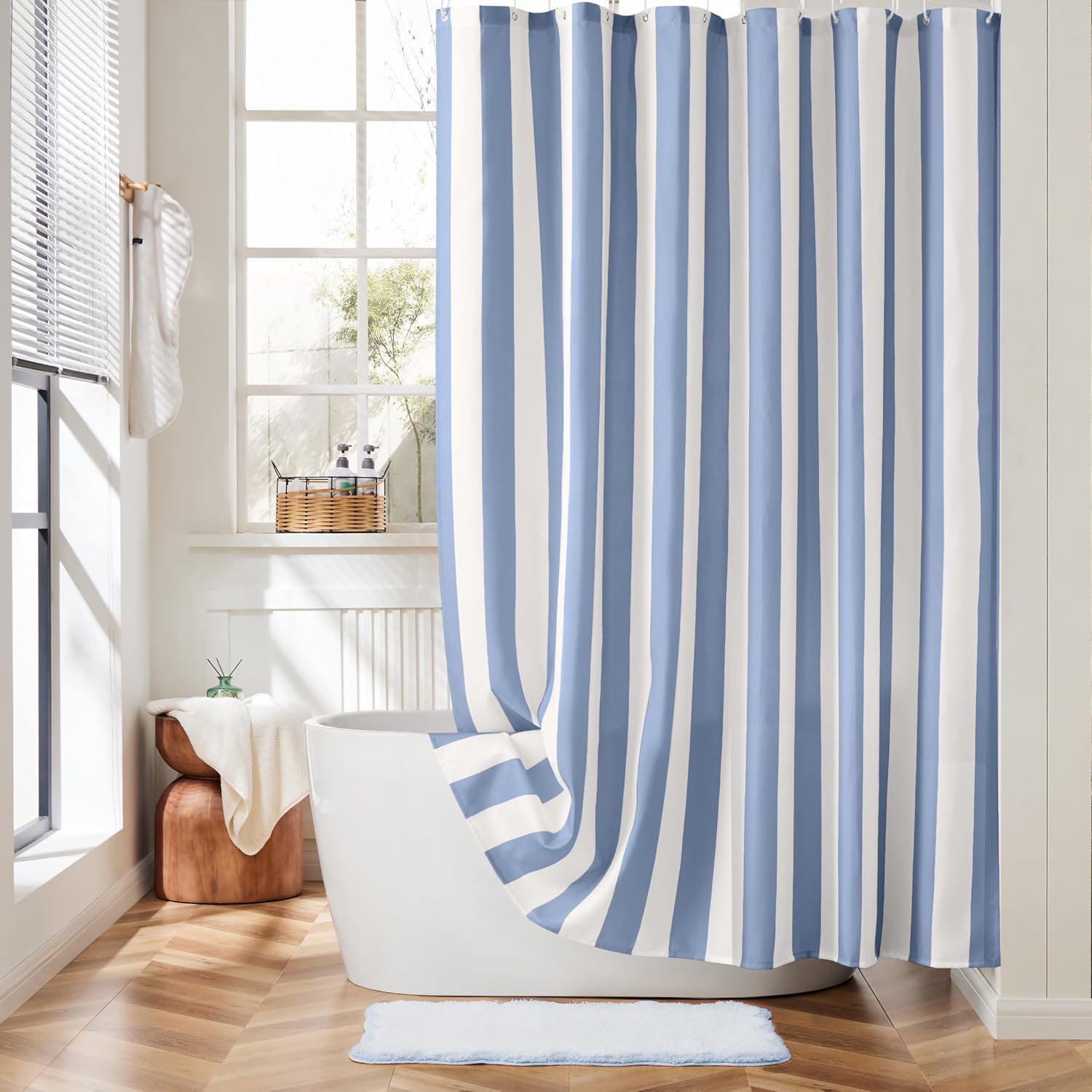 Shower Curtain Liner - Cortina de Chuveiro Moderna Azul e