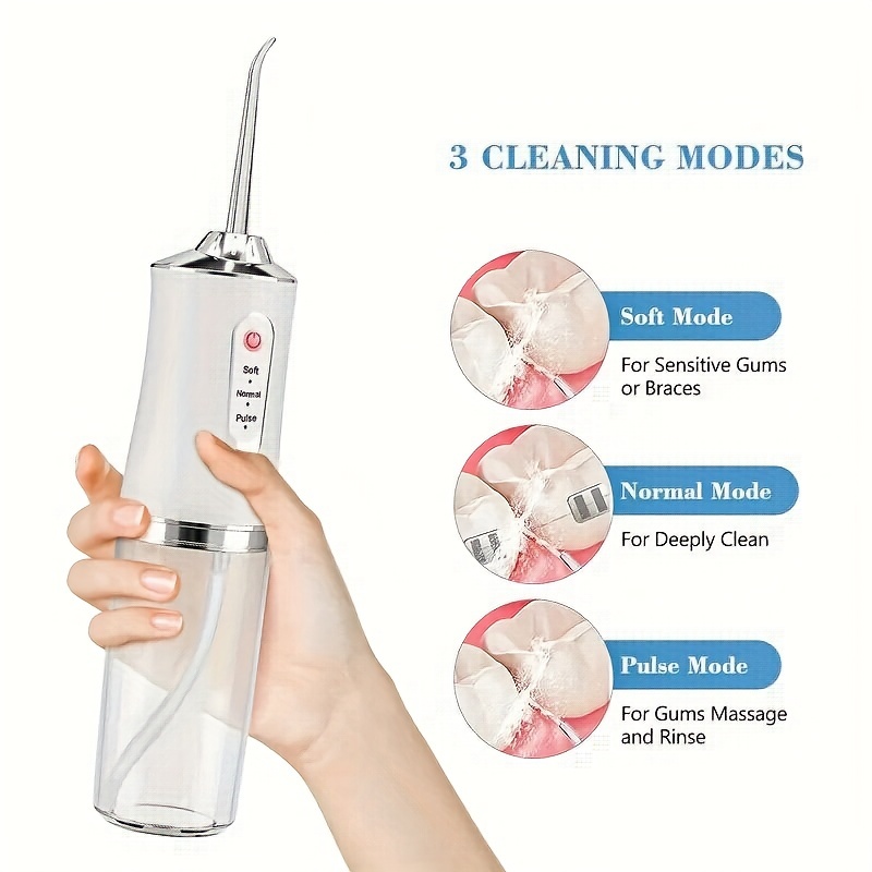 Home Bathroom Cleaning Machine - Irrigador Oral Elétrico Portátil, Jato de