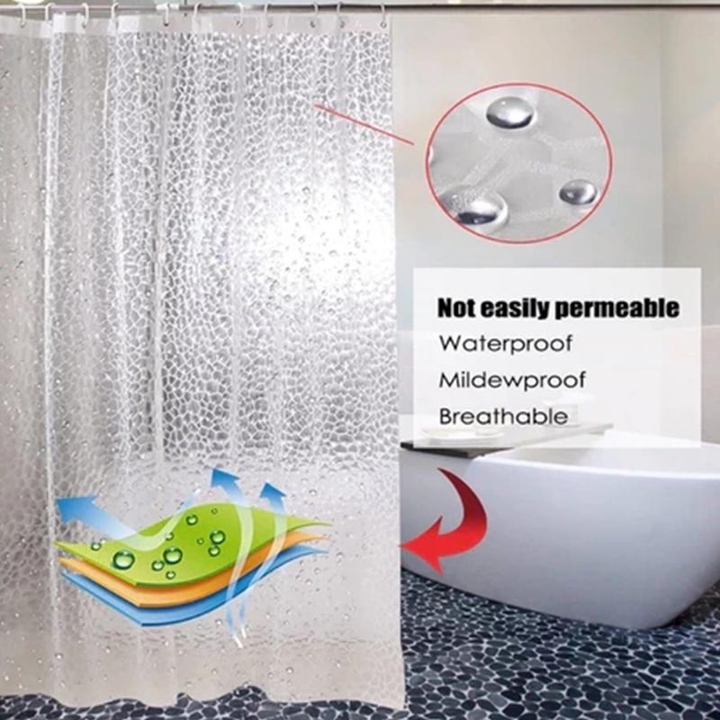 Cortina de Chuveiro PEVA Trans - Shower Curtain Liner avaliação e preço