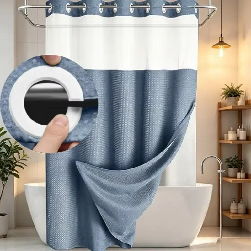 1PC Cortina de Chuveiro com Pa - Shower Curtain Liner avaliação e preço