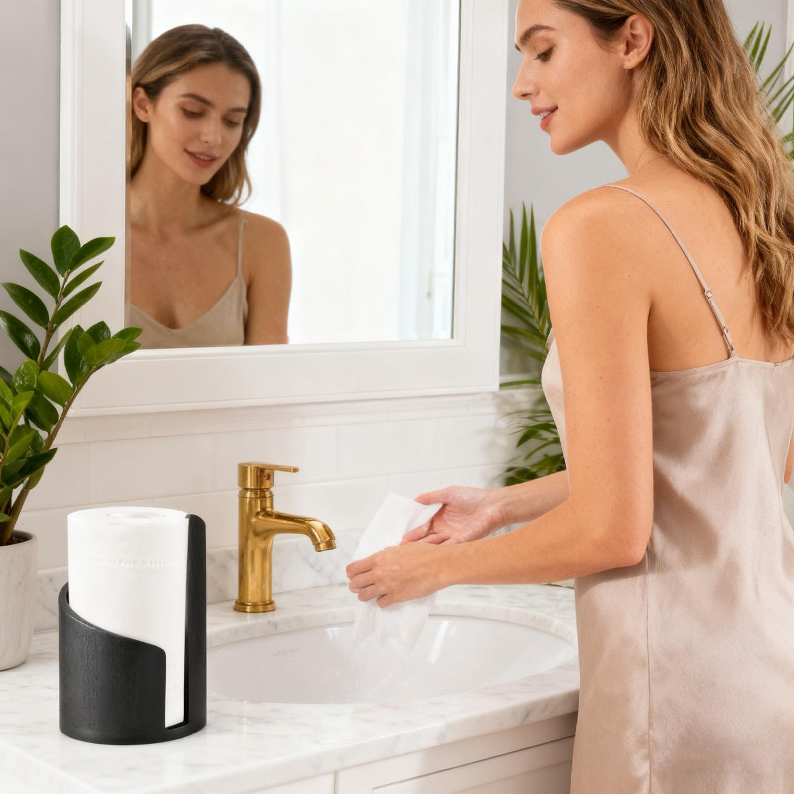 Suporte de toalha de papel de  - Home Bathroom Towel Dispenser avaliação e preço