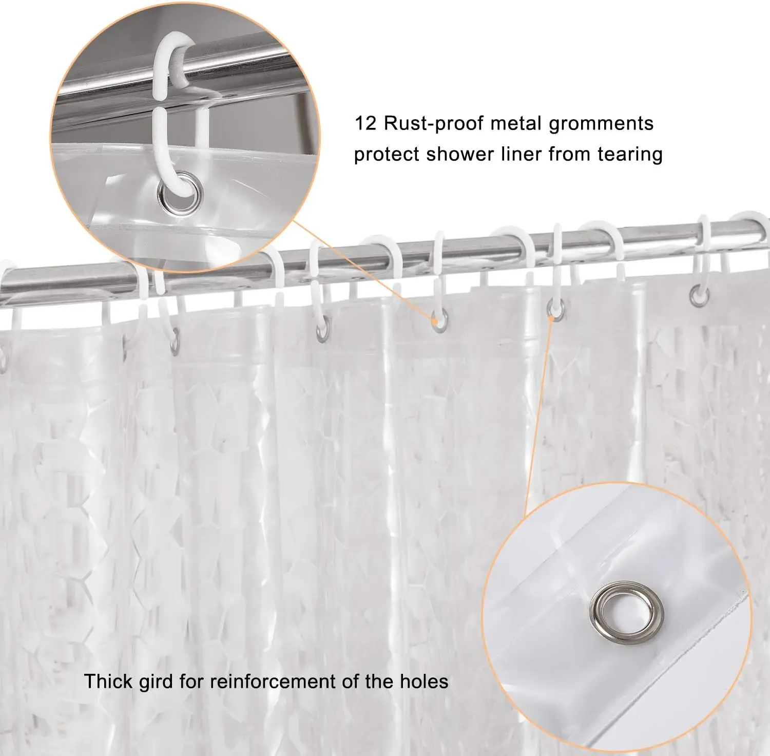 Forro de cortina de chuveiro d - Shower Curtain Liner avaliação e preço
