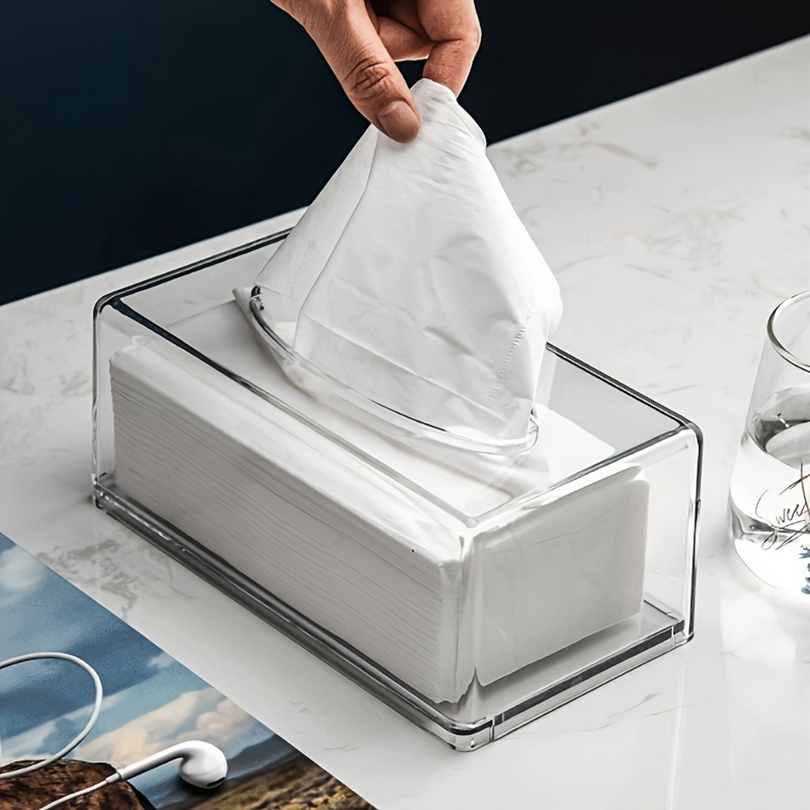 Organizador de Caixa de Lenços - Home Bathroom Towel Dispenser avaliação e preço