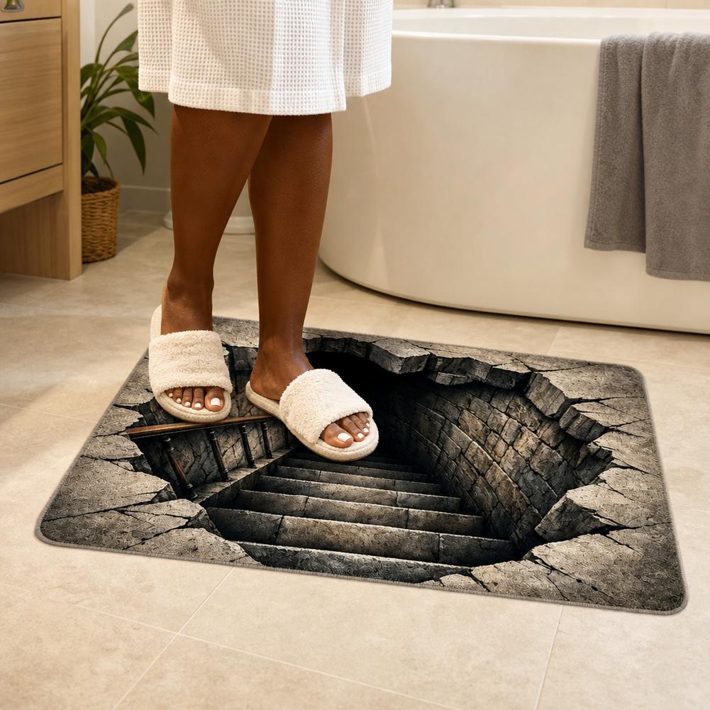 Tapete de Porta com Ilusão de  - Home Bathroom Cleaning Machine avaliação e preço