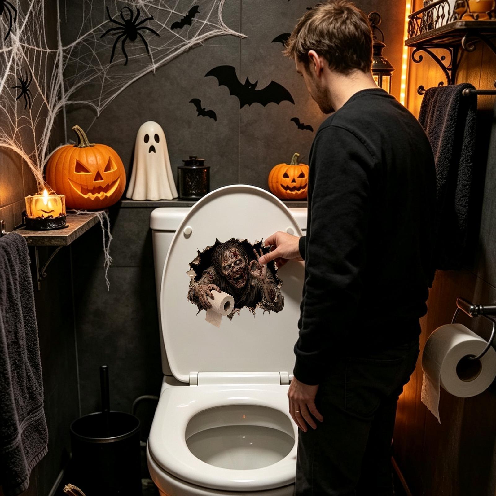 Adesivos 2D de Halloween para  - Home Bathroom Break avaliação e preço