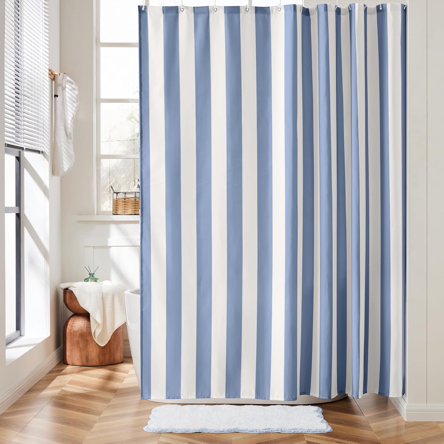 Cortina de Chuveiro Moderna Az - Shower Curtain Liner avaliação e preço